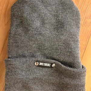 Grey satin beanie #winteraccessories
